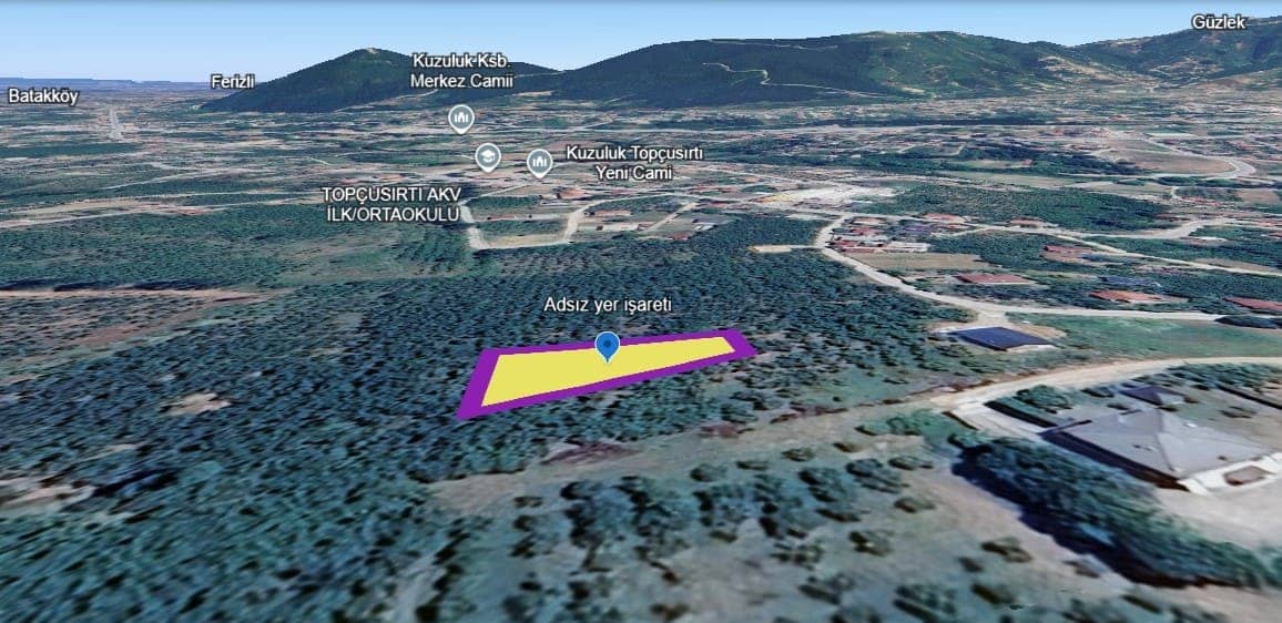 AKYAZI  KUZULUK  TOPÇUSIRTI  MAHALLESİ  SATILIK  ARSA  